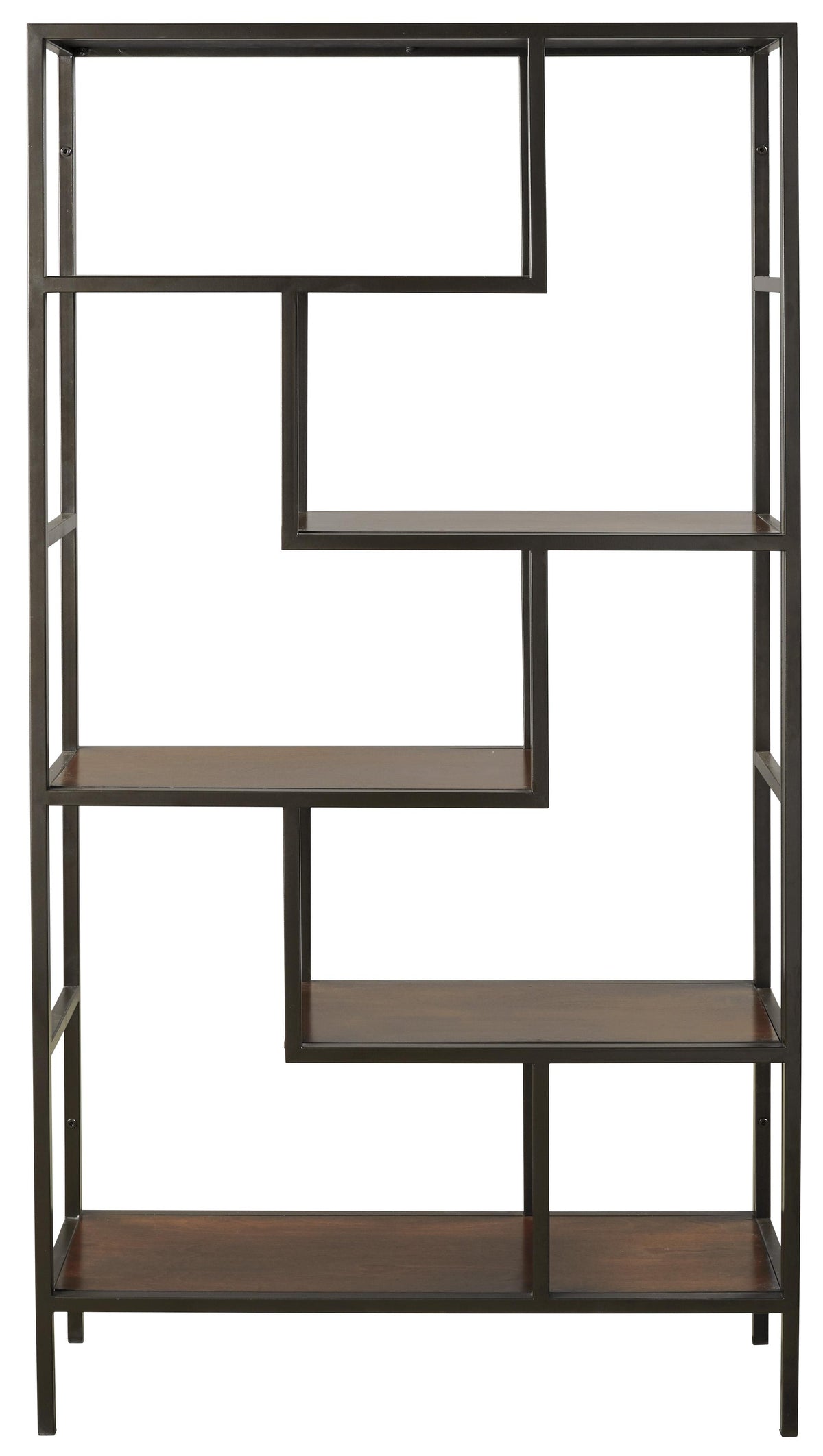 Mirror Top Accent Table with Cut Out Details,Set Of 2,Brown and Silver - BM205254