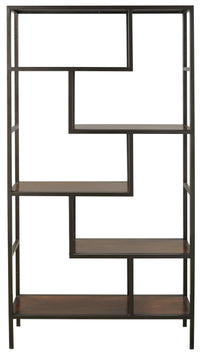 Mirror Top Accent Table with Cut Out Details,Set Of 2,Brown and Silver - BM205254