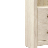 Tall Pier with 1 Door Cabinet and 2 Adjustable Glass Shelves in Antique White - BM210895