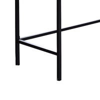 Wooden Desk with 2 Drawers and Metal Frame in Washed White and Black - BM211102