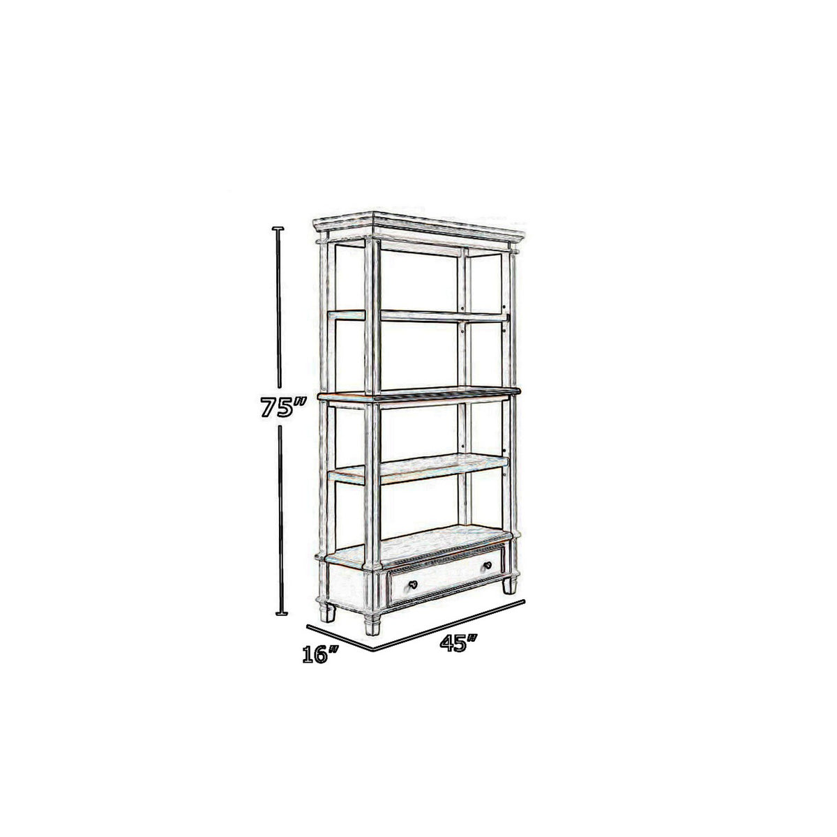 Contemporary Vanity with Open Shelf and Glass Top in Silver and Clear - BM207894