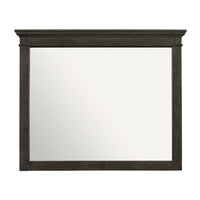 35 x 42 Inch Rectangular Wood Frame Dresser Mirror, Molded, Charcoal Gray - BM219898