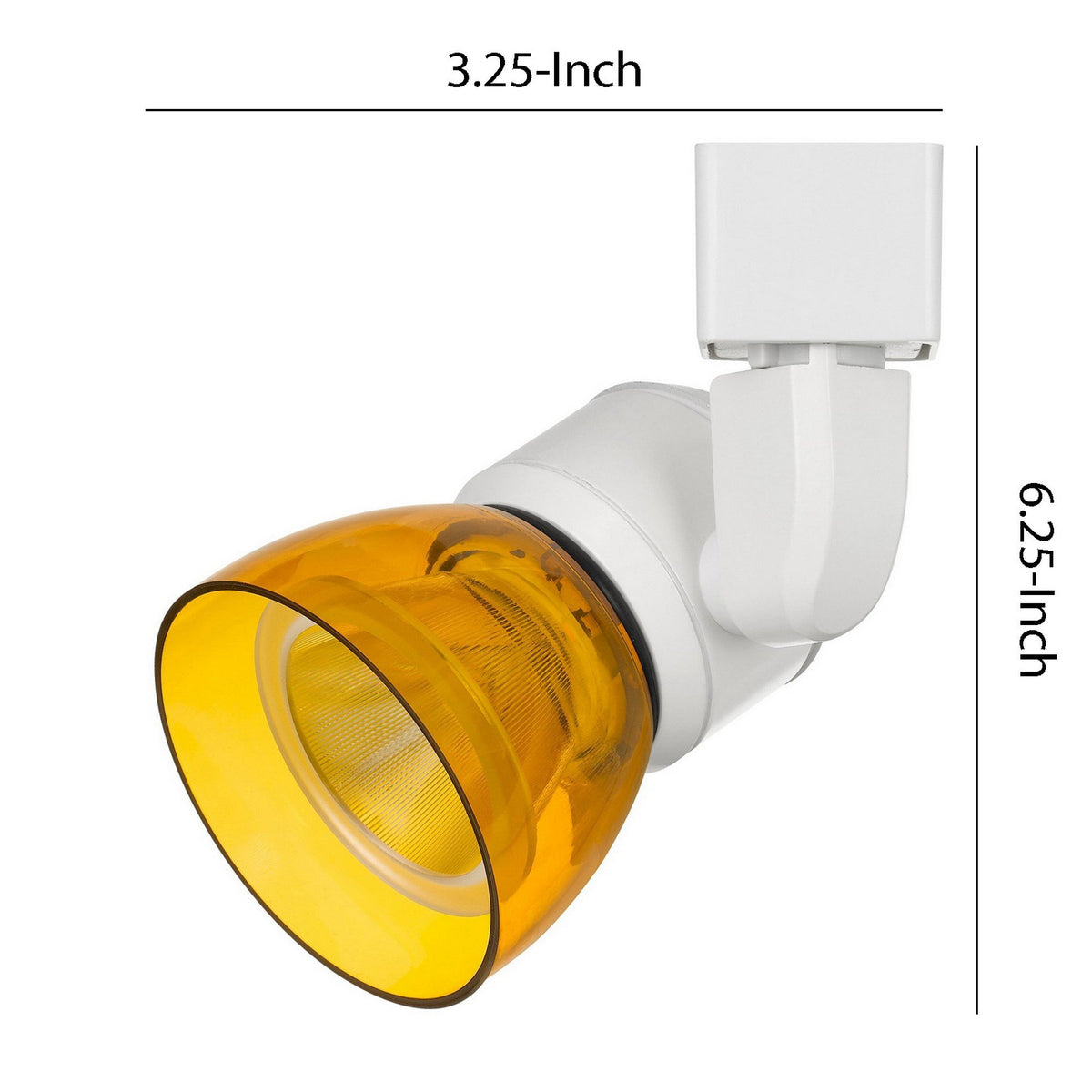 10W Integrated LED Track Fixture with Polycarbonate Head, Yellow and White - BM220625