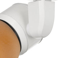 10W Integrated LED Track Fixture with Polycarbonate Head, Orange and White - BM220626