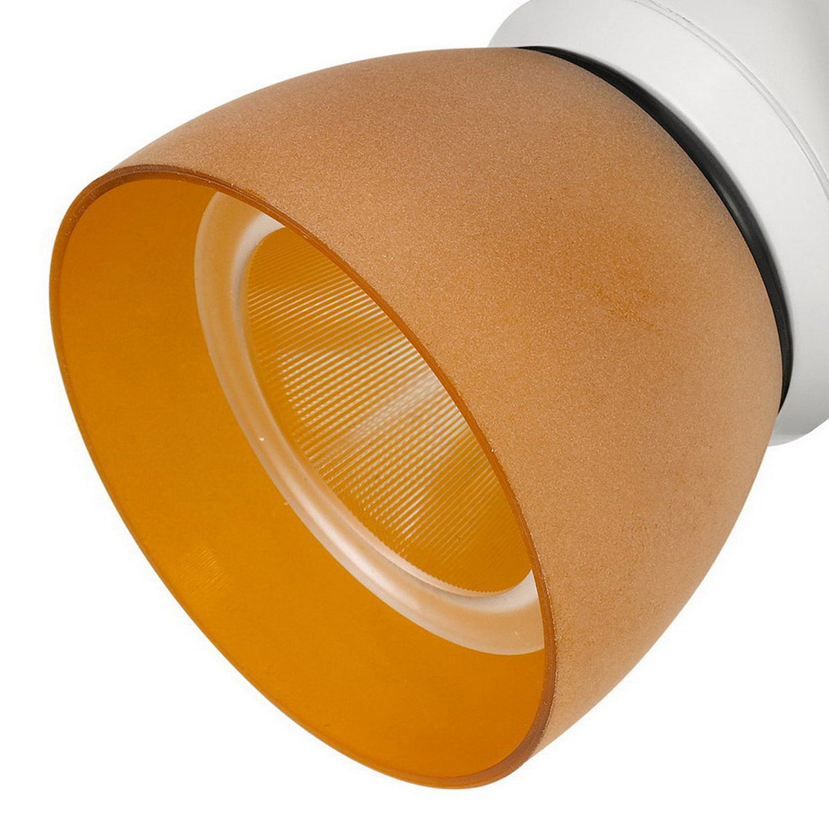 10W Integrated LED Track Fixture with Polycarbonate Head, Orange and White - BM220626