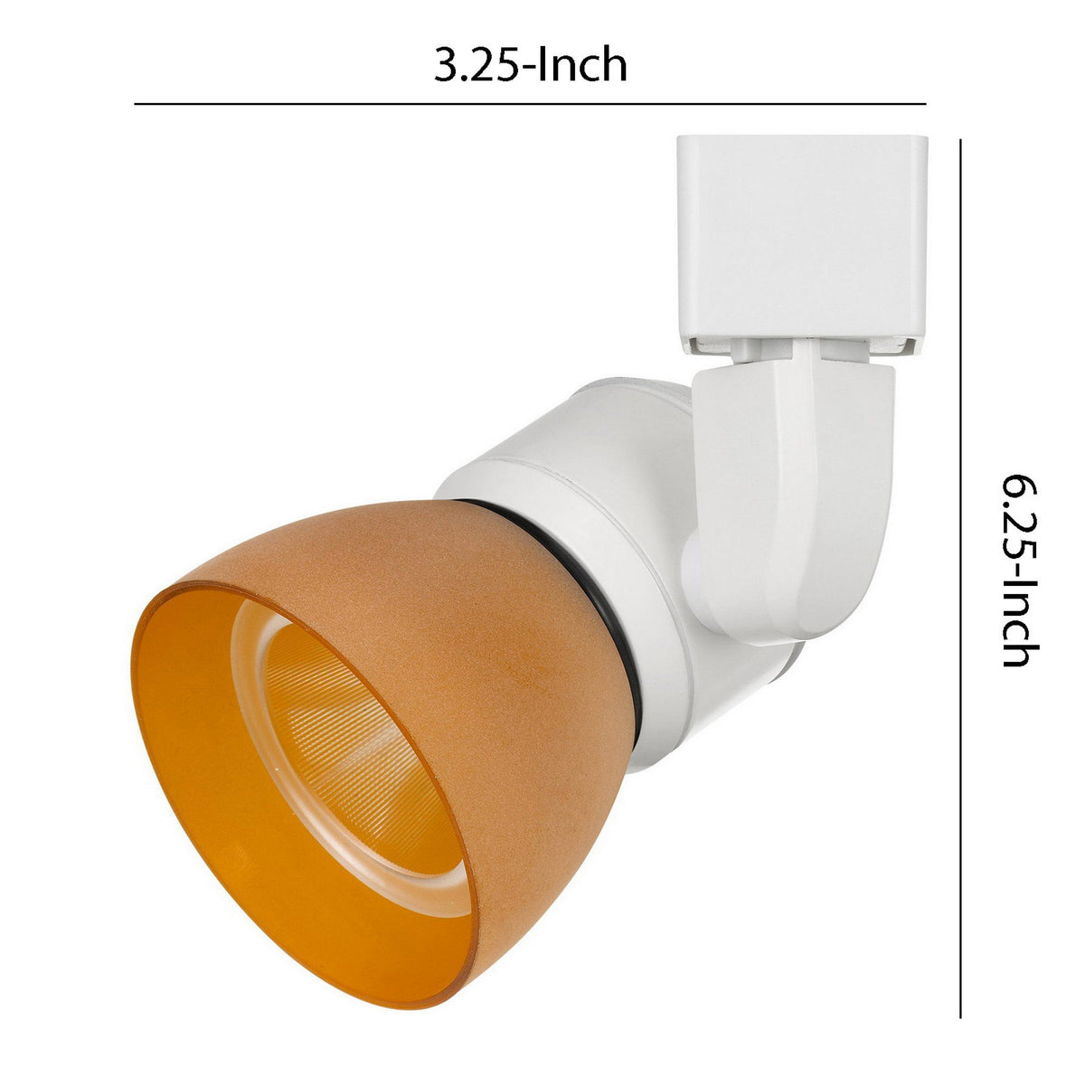 10W Integrated LED Track Fixture with Polycarbonate Head, Orange and White - BM220626