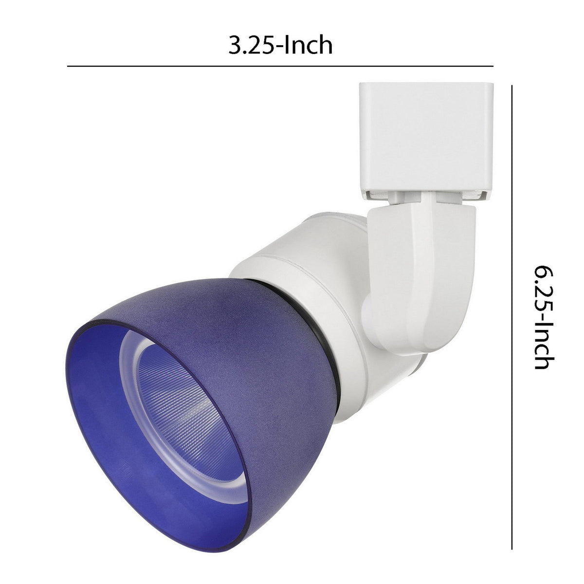 10W Integrated Metal and Polycarbonate LED Track Fixture, White and Blue - BM220628