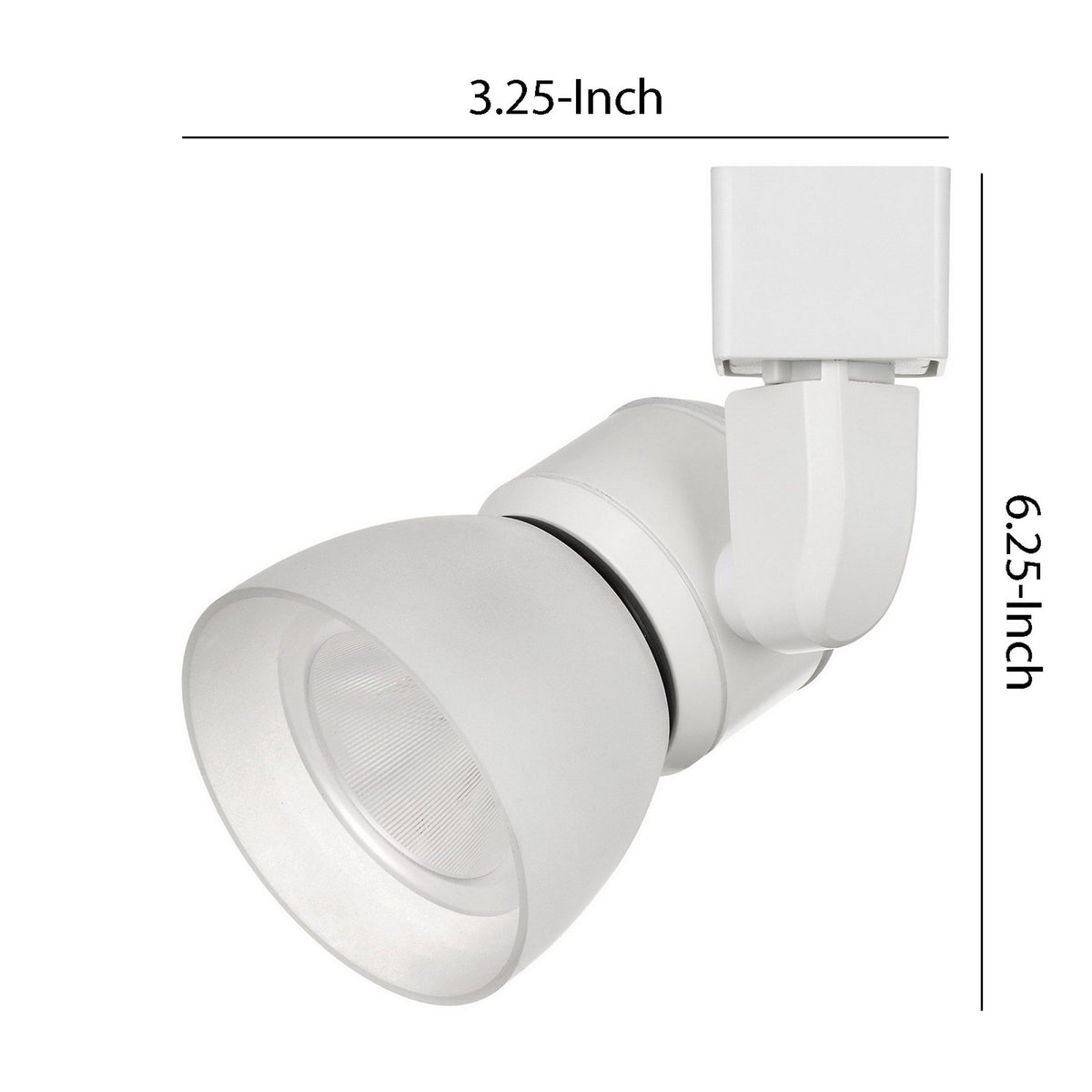 10W Integrated LED Track Fixture with Polycarbonate Head, White - BM220640