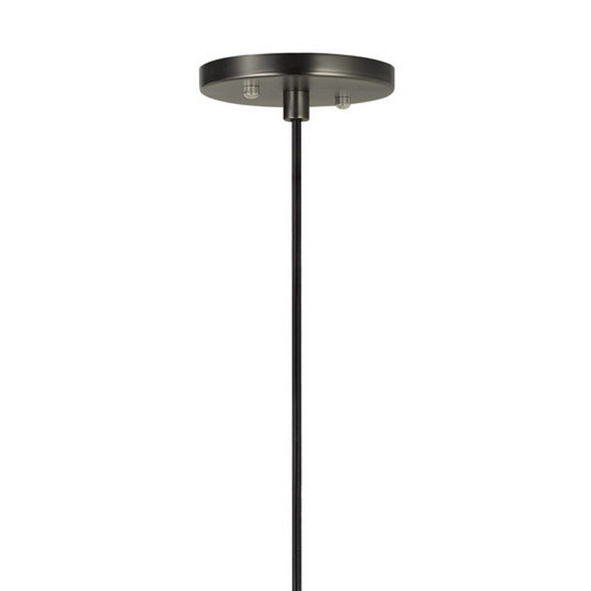 Hexagonal Metal Frame Single LED Light Pendant with Glass Diffuser, Black - BM220652