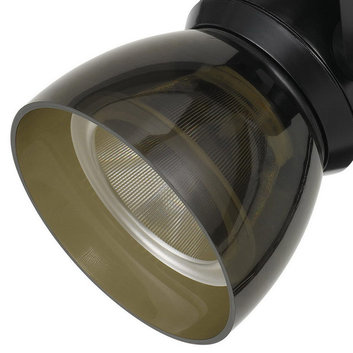 Metal and Clear Polycarbonate LED Track Fixture, Black and Gray - BM220683