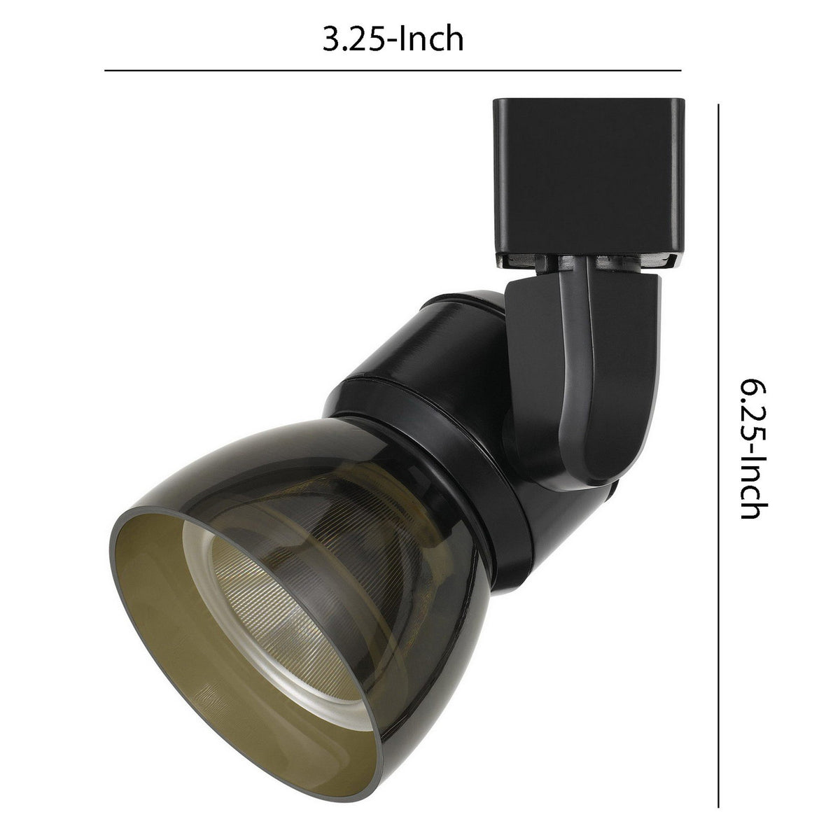 Metal and Clear Polycarbonate LED Track Fixture, Black and Gray - BM220683