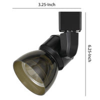 Metal and Clear Polycarbonate LED Track Fixture, Black and Gray - BM220683