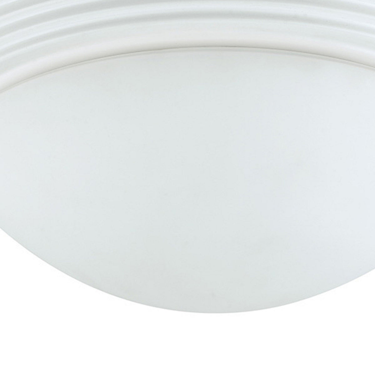 Dome Shaped Glass Ceiling Lamp with Hardwired Switch, White and Clear - BM220713
