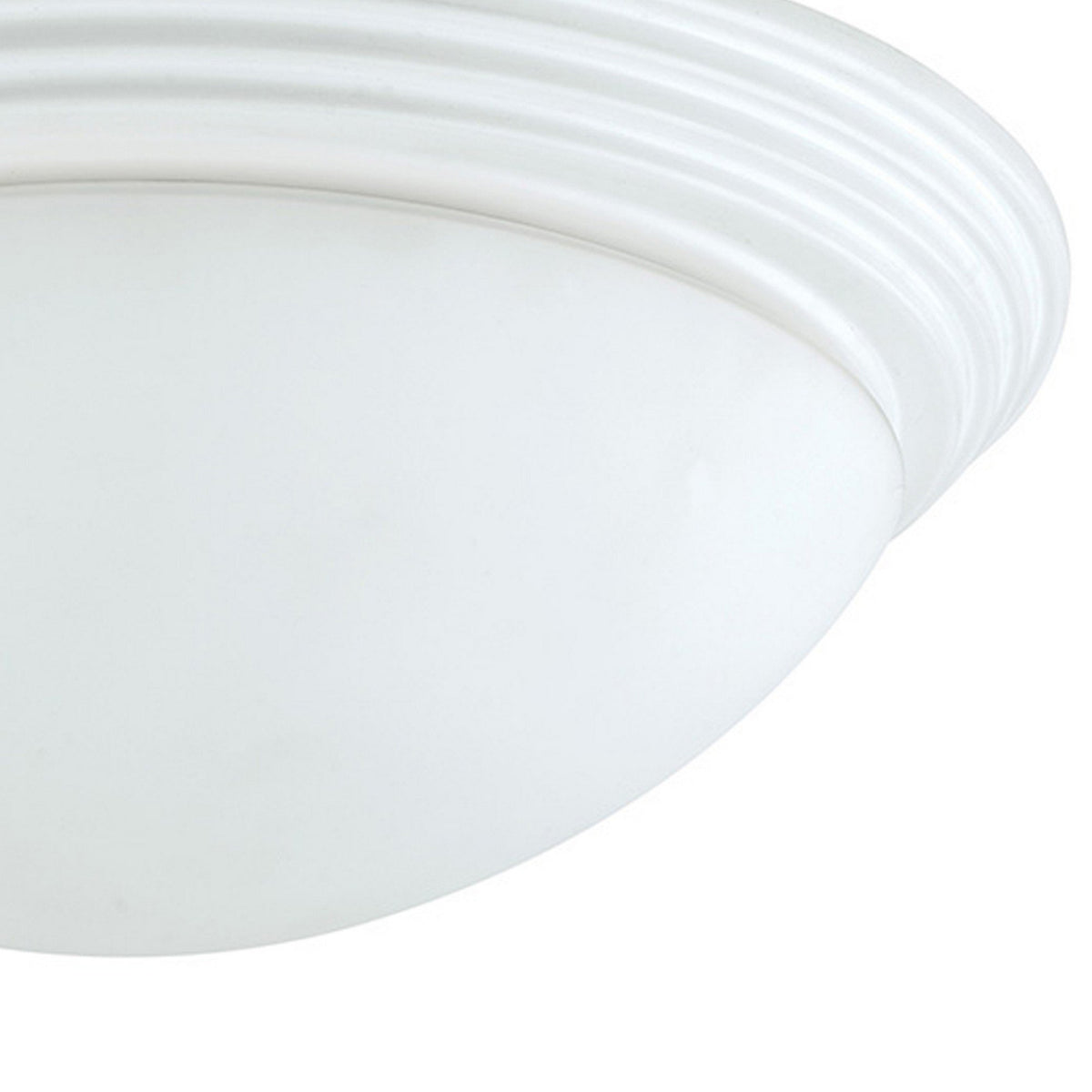Dome Shaped Glass Ceiling Lamp with Hardwired Switch, White and Clear - BM220713