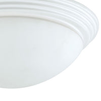Dome Shaped Glass Ceiling Lamp with Hardwired Switch, White and Clear - BM220713