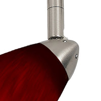Hand Blown Glass Shade Track Light Head with Metal Frame, Red and Silver - BM220748