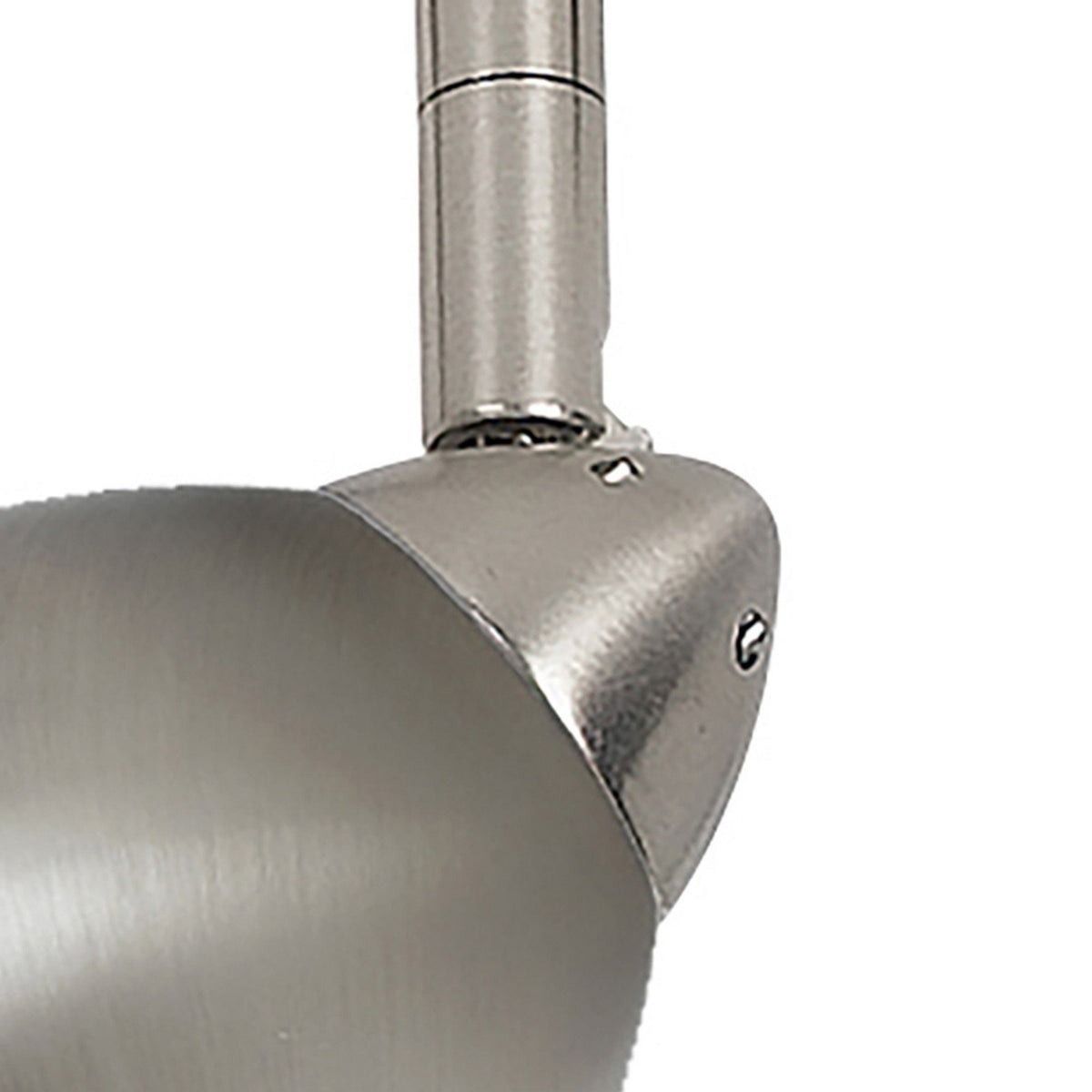 Round Metal Shade Track Light Head and Frame, Silver - BM220749