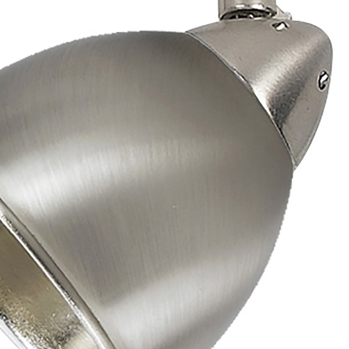 Round Metal Shade Track Light Head and Frame, Silver - BM220749
