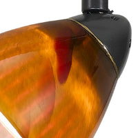 Hand Blown Glass Shade Track Light Fixture with Metal Frame, Dark Bronze - BM220755