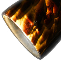 Hand Blown Glass Shade Track Light Head with Metal Frame, Gold and Bronze - BM220757