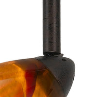 Glass Shade Track Light Head with Metal Frame, Yellow and Dark Bronze - BM220764