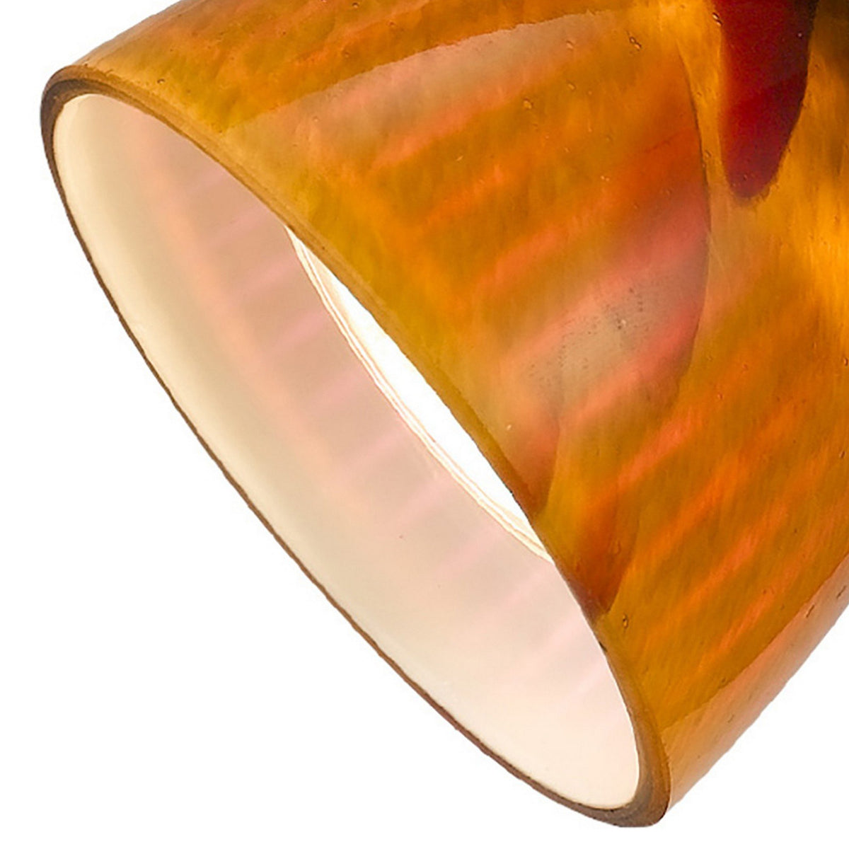 Glass Shade Track Light Head with Metal Frame, Yellow and Dark Bronze - BM220764