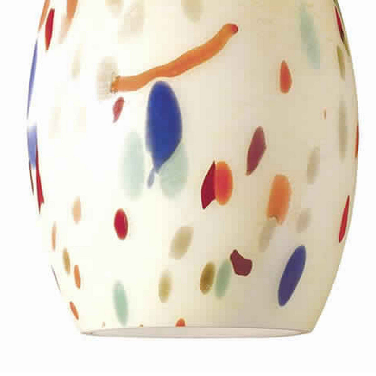 1 Light Glass Shade Pendant Lighting with Canopy, Set of 4,Cream and Chrome - BM220772