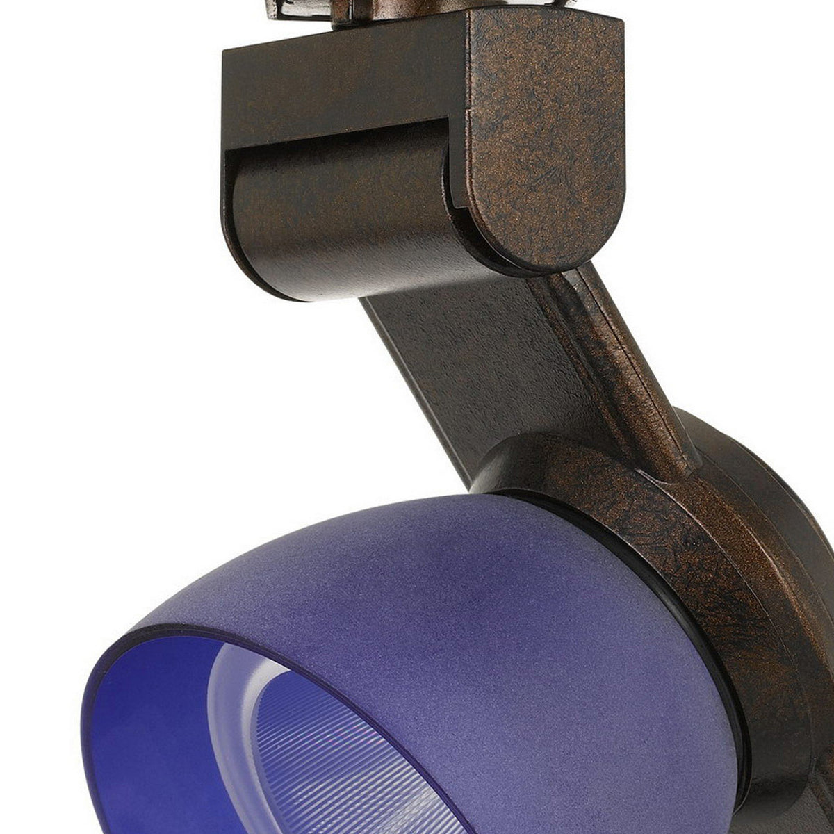 12W Integrated Metal and Polycarbonate LED Track Fixture, Bronze and Blue - BM220796