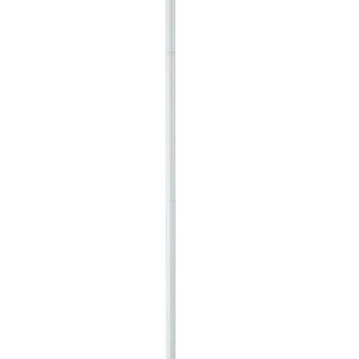 3 Way Torchiere Floor Lamp with Frosted Glass shade and Stable Base, White - BM220817