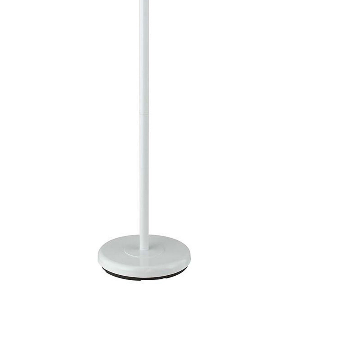 3 Way Torchiere Floor Lamp with Frosted Glass shade and Stable Base, White - BM220817