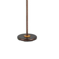 3 Way Torchiere Floor Lamp with Frosted Glass shade and Stable Base, Bronze - BM220832