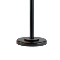 3 Way Metal Body Table Lamp with Swing Arm and Conical Fabric Shade, Black - BM220834