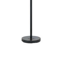 80 Watt Metal Floor Lamp with Dual Gooseneck and Uno Style Shades, Black - BM220842