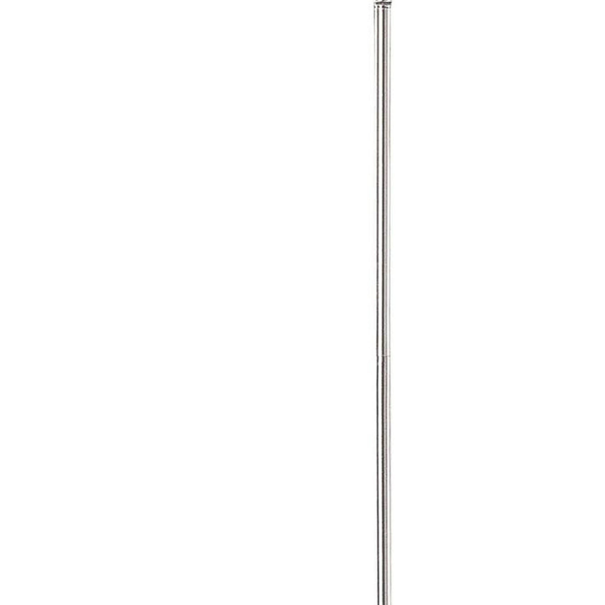 150 Watt Metal Floor Lamp with Swing Arm and Fabric Conical Shade, Silver - BM220860