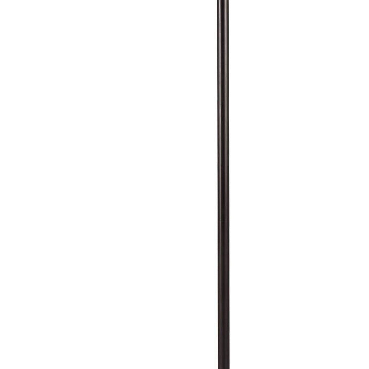 150 Watt Metal Floor Lamp with Swing Arm and Fabric Conical Shade, Black - BM220861