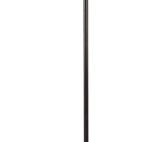 150 Watt Metal Floor Lamp with Swing Arm and Fabric Conical Shade, Black - BM220861