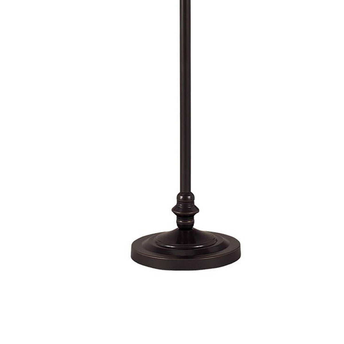 150 Watt Metal Floor Lamp with Swing Arm and Fabric Conical Shade, Black - BM220861