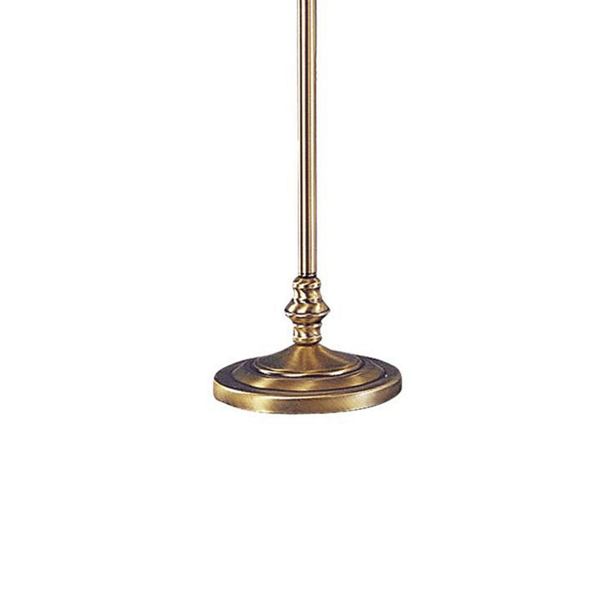 150 Watt 6 Way Metal Floor Lamp with Fabric Tapered Shade, Gold - BM220863