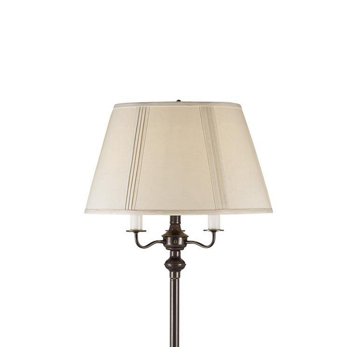 150 Watt 6 Way Metal Floor Lamp with Fabric Tapered Shade, Bronze - BM220864
