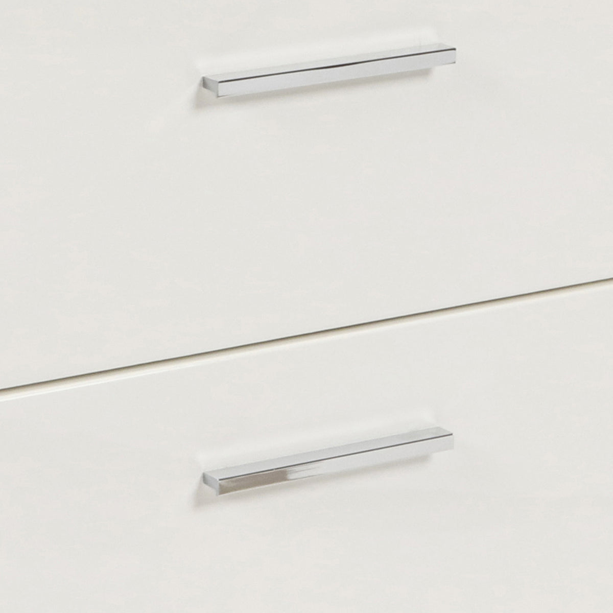 2 Drawer Wooden Nightstand with Metal Base and Bar Handles, White - BM223271