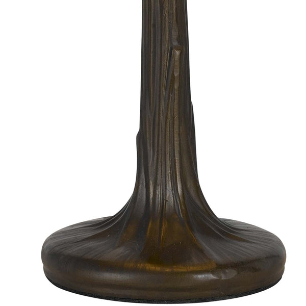 Tree Like Metal Body Tiffany Table lamp with Conical Shade,Beige and Bronze - BM223640