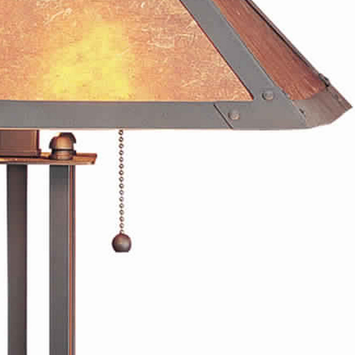 25 Inch Modern Ball Inlay Metal Body Table Lamp, Mica Shade, Bronze - BM223694