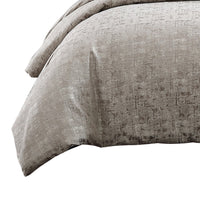 10 Piece King Polyester Comforter Set with Jacquard Print, Gray - BM225157