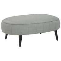 Fabric Upholstered Oversized Accent Ottoman with Metal Legs, Gray - BM226436