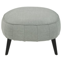 Fabric Upholstered Oversized Accent Ottoman with Metal Legs, Gray - BM226436