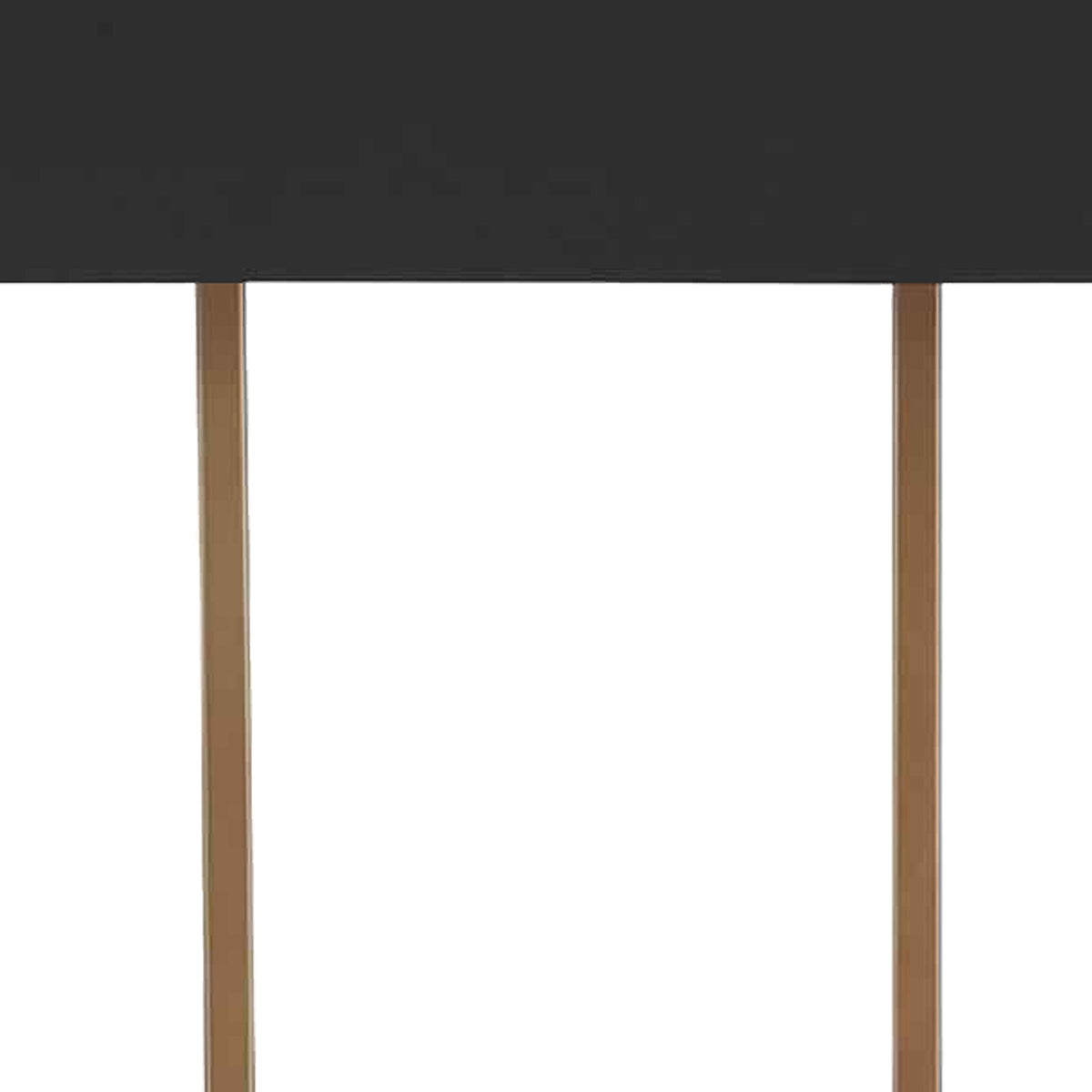 U Shaped Metal Body Table Lamp with Marble Base, Gold and Black - BM226575