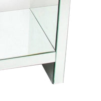 26 Inch Beveled Mirror Chest with 1 Drawer, Silver - BM229416
