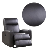 Leatherette Power Recliner with Tufted Back, Brown - BM230146