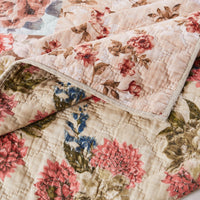 Rome 3 Piece Microfiber Reversible Floral Print Queen Quilt Set, Multicolor - BM231031