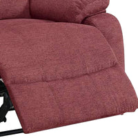 39 Inch Fabric Power Recliner with USB Port, Red - BM232060